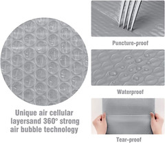 HBlife 50 Pcs Bubble Mailers, 6×10 Inches Self Seal Gray Poly Mailers, Padded