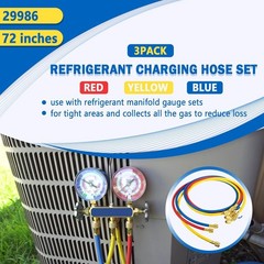 29986 Plus II 1/4″ Hose &Compact Ball Valve End Refrigerant Charging Hose 72″