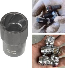 22 Piece Bolt Nut Extractor Set, 1/2″ and 3/8″ Drive Impact Lug Nut Remover