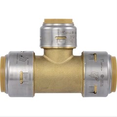 SharkBite MAX 1″ x 1″ x 3/4″ Reducing Tee UR416A Push-to-Connect Brass NEW