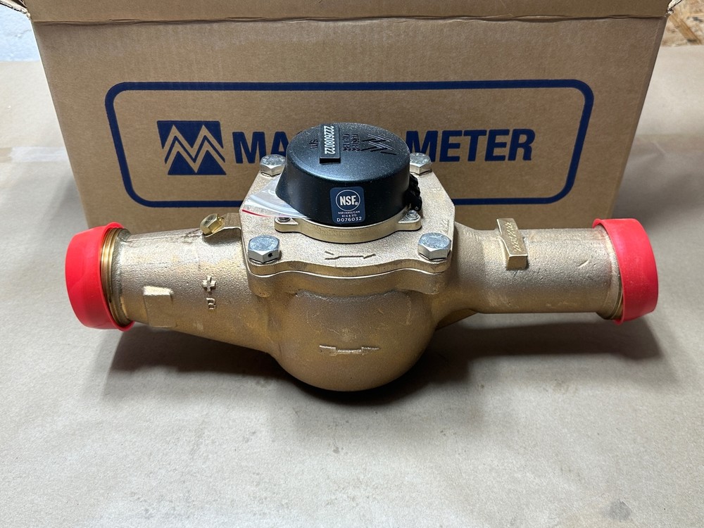 Master Meter MS Multi-Jet Lead Free Brass Water Meter 2″ Threaded w/o Register