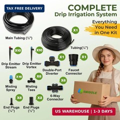 230FT Drip Irrigation System Kit, Quick Connect Garden Watering System, Complete