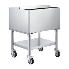 Uimoso 65.1Qt Commercial Ice Bin 24 x 19in Underbar Ice Storage with Sliding Lid