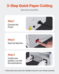 VEVOR Electric Paper Cutter 300W Guillotine Trimmer Cutter Machine with Casters