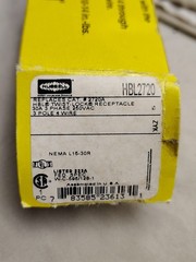 Hubbell HBL2720 30A Locking Receptacle Black Industrial