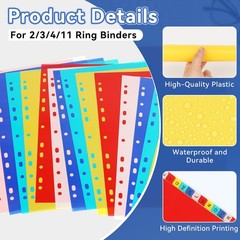 A-Z Plastic Binder Dividers 21 Tab, Alphabet Dividers with Tabs for 3 Ring, M…