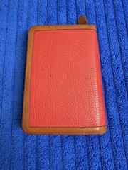 Vintage Dooney & Burke All Weather Leather Planner Deep/Orange Red 1990’s