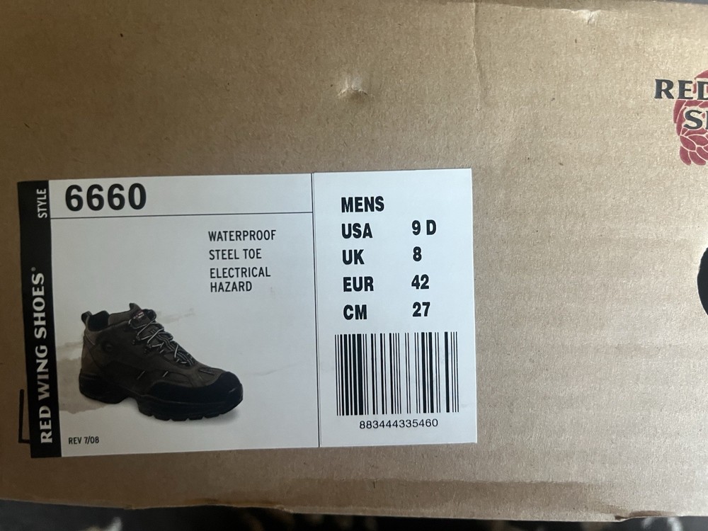 Red Wing Shoes 6660 Men’s Waterproof Steel Toe EH Work Boots Size 9D