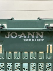 Joann Fabrics And Crafts Store Shopping Basket Mint Green Hand Carry 1990’s