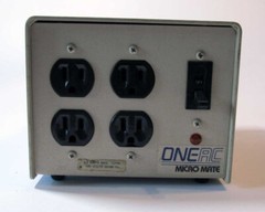 OneAC MicroMate Isolator 49H3 3.2A 006-030 CM1103 4 Outlets with Switch
