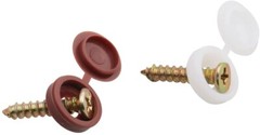 100 or 180 Plastic Screw Hinged Cover Caps Fold Snap Fold Washer Flip Tops Cover
