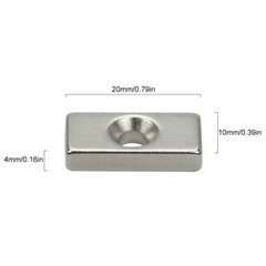 US N35 Hole Rare Earth Magnets Strong Block Magnetism Neodymium Square Disc Lot