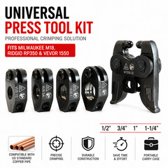 Rotating Press Jaws Set 1/2″ 3/4″ 1″ 1-1/4″for Milwaukee Ridgid US Warehouse