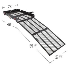 Silver Spring 48″x28″ Folding Wheelchair Carrier w/Ramp & Hitch Mount (Open Box)