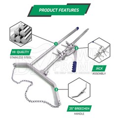 8 Pcs Calf Puller 65″ OB Chain 30″ 45″ 60″ With 3 Handles & Carrying Bag Set