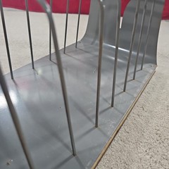 Vintage CATA-RACK Industrial MCM Metal File for Catalogs/Books Vinyl LP GRAY USA