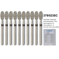 Dental Diamond Bur Football FG 368/023C 379/023 Egg Shape Coarse Fine High Speed