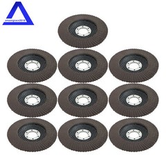 10 Pack 4-1/2″ X 7/8″ 120 Grit Premium Zirconia Flap Disc Sanding Grinding