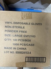 size LARGE case 1000 Vinyl Disposable Medical-EXAM Gloves NO-latex Powder-Free