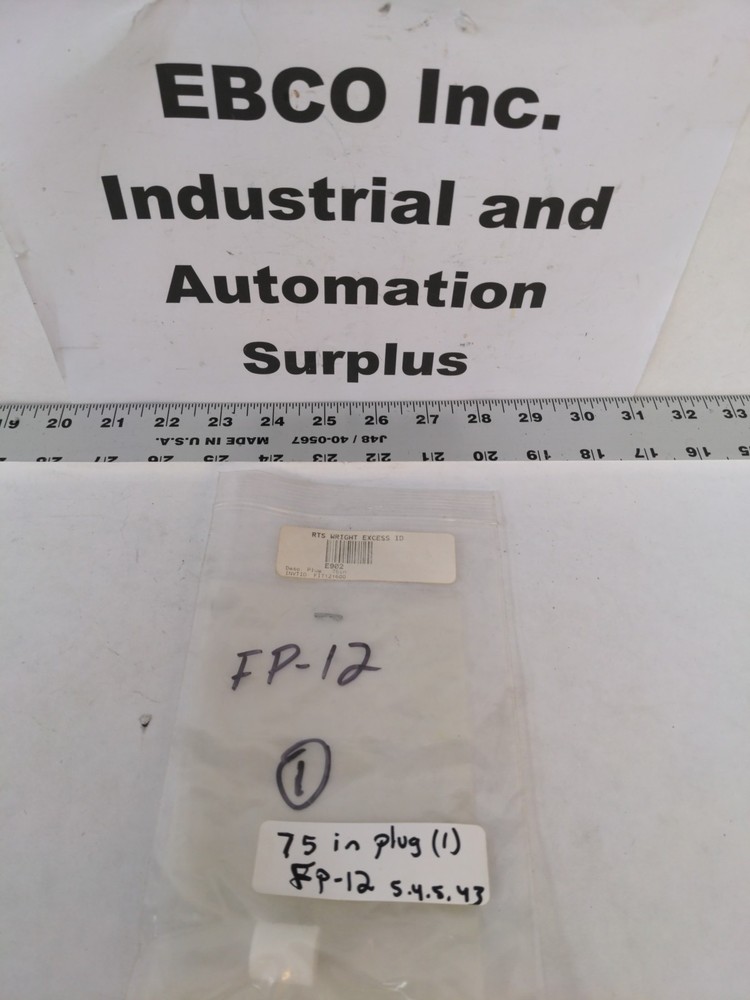 FP-12 .75 IN. PLUG, WHITE
