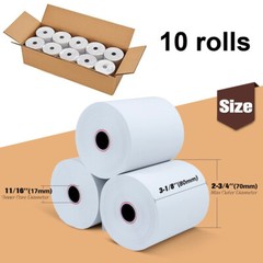 10 ROLLS 3-1/8″ x 230′ THERMAL POS RECEIPT PRINTER ROLL PAPER – POS-X XR510