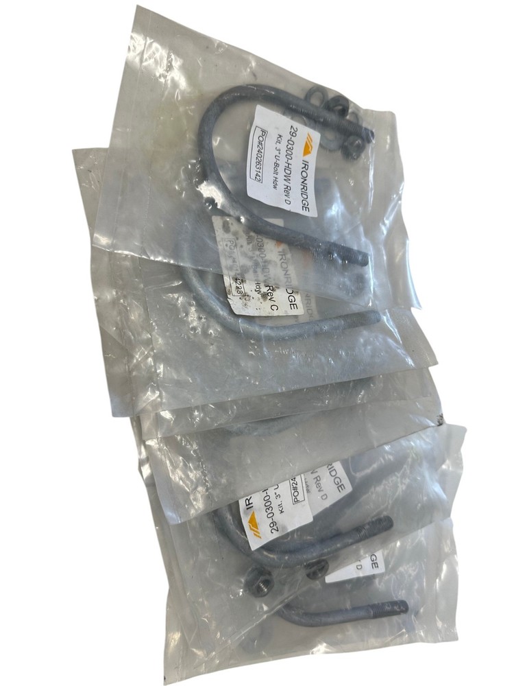 Ironridge 29-0300-HDW 3″ U-Bolt HDW Kit (LOT OF 10) 🔥 Fast Shipping 🔥