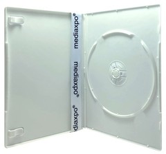 25 SLIM Solid White Color Single DVD Cases 7MM & 100 OPP Bags