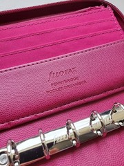 Filofax Pennybridge Pocket Zip Ring Binder in Raspberry (Discontinued)