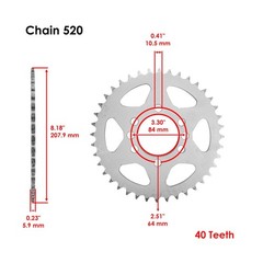 Caltric Orange Drive Chain And Sprockets Kit Compatible with Kawasaki Kfx400 …