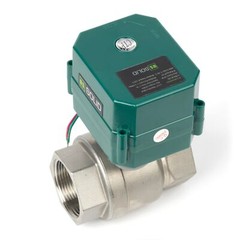 U.S. Solid Motorized Ball Valve 1-1/2 inch Stainless Steel 9-24V AC/DC