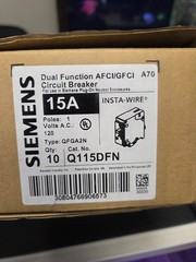 NEW – 10 PCS – Siemens Q115DFN 15A 120V AFCI/GFCI Breakers- FREE SHIPPING!