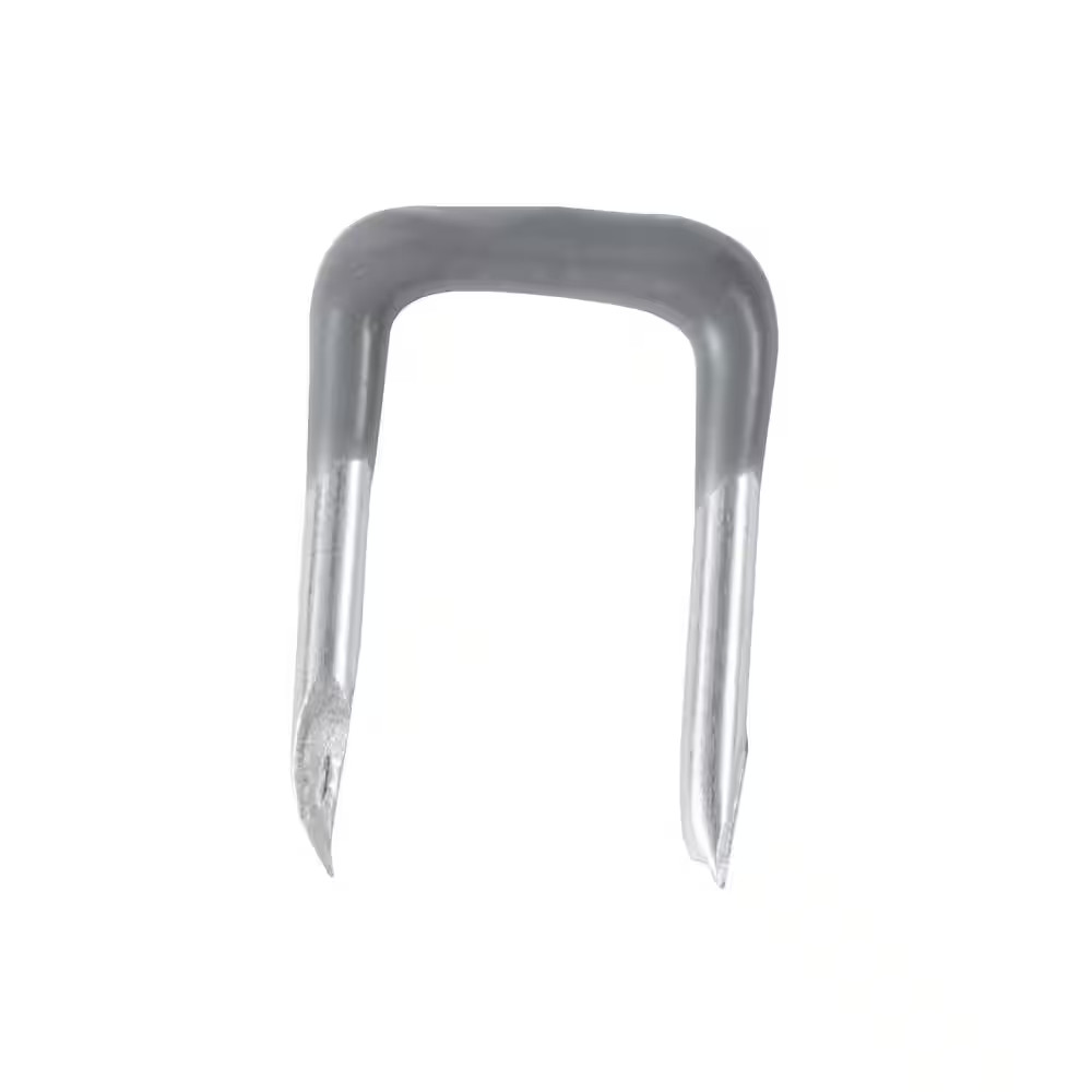 1/2 In. Metal PVC Insulated Staple, Gray/Silver Dipped (100-Pack)