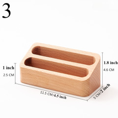 1pcs Wooden Large Capacity Business Card Box Desktop Card Holder Storage Supply