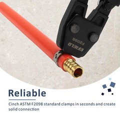 PEX CINCH CLAMP CRIMPING TOOL &GO/NO-GO GAUGE + 20 PCS 1/2″ SS CLAMPS