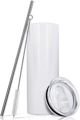 1 Pack Sublimation Stainless Steel 20oz Skinny Tumbler Double Wall Insulated