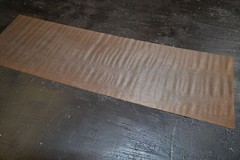 Fumed Curly Oak Raw Wood Veneer Sheet 9 x 31 inches 1/42nd thick 2305-10