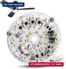 JIANWEI 4 inch Ceiling Fan LED Light Replacement 6000K, 18W LED Retrofit Kit, Di