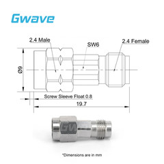 2.4mm Fixed Attenuator, DC – 50GHz, 2Watts