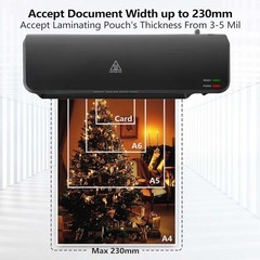 Efficient Quiet A4 Thermal Laminator Machine for Office School Business Use USA
