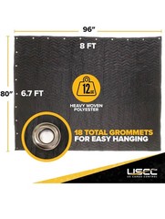 (4 COUNT) 96″x80″ Extra Large Sound Dampening Blanket with Grommets, 12 Pounds