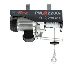 Electric Wire Rope Hoist 1 Ton 2200 lb 110V 38 ft. Wired Remote Control, H1 Duty