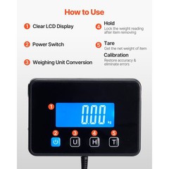 Uimoso 440 lbs Digital Shipping Scale with Dual Precision for Postal and Freight