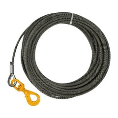 7/16in*100FT Steel Winch Cable Wire Rope Swivel Self-locking Hook 2469.18 lbs