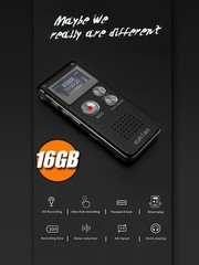 16GB Digital Voice Recorder USB Rechargeable Voice Recorder Playback Device