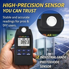 AH-SOL Solar Power Meter – High Precision Digital Solar Irradiance Meter for