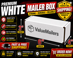 500 – 6x4x3 White Corrugated Shipping Mailer Packing Box Boxes 6 x 4 x 3 100 %