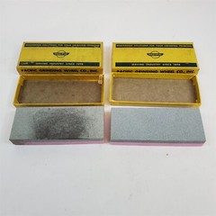 Lot of 2 Grinding Stones Pink & Grey layered grains Pacific in Original boxes.