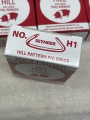 (1000) Seymour Hill Pattern H1 Copper Coated Hog Pig Shoat Rings 10 Boxes Of 100