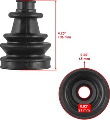 Caltric AM141485 AM141486 Front Inner and Outer CV Axle Boot Compatible with Joh