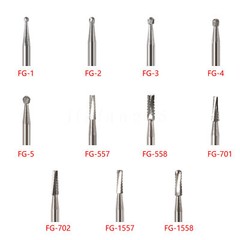 Dental FG Burs High Speed Handpiece Round Friction Grip Tungsten Carbide Steel